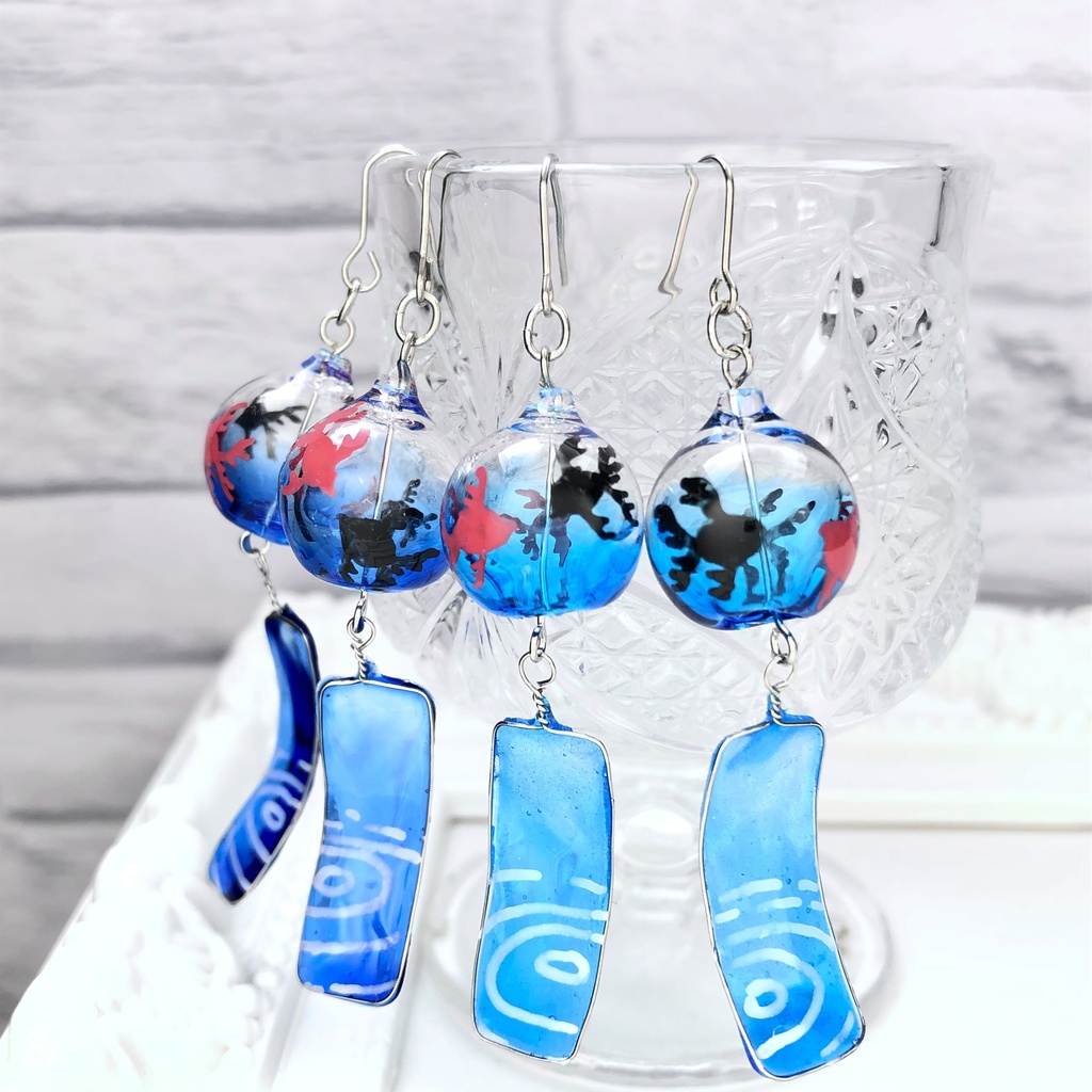 金魚の風鈴ピアス