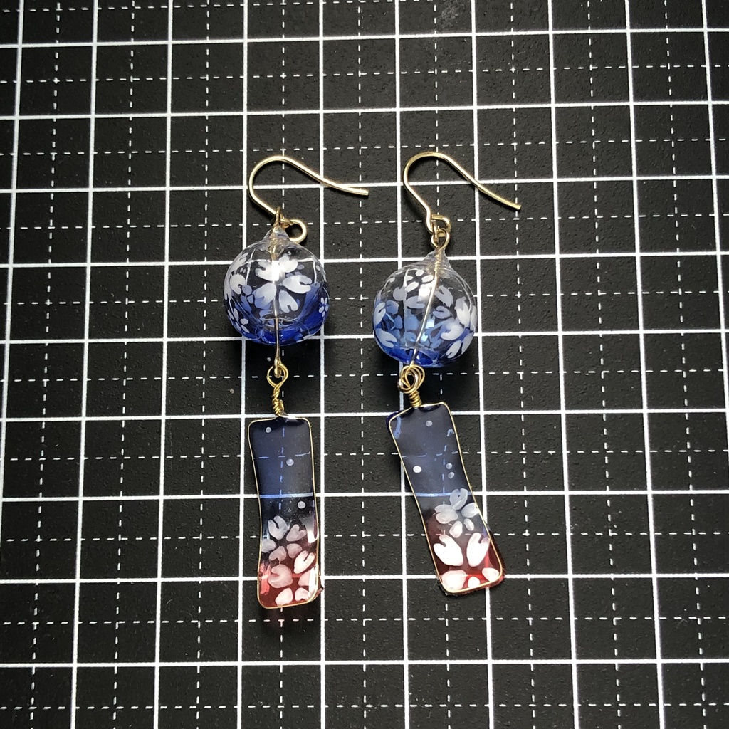 【ゲゲゲの謎】血桜の風鈴ピアス