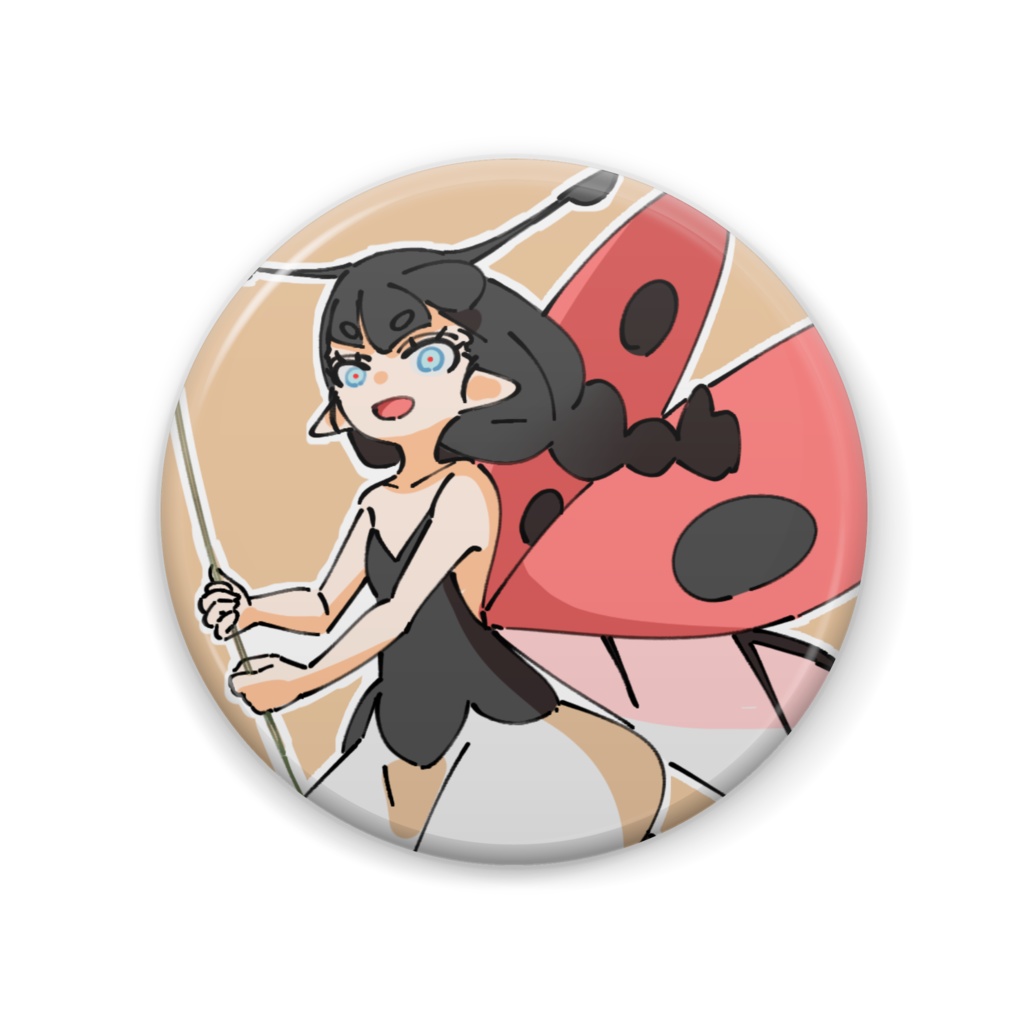 缶バッジ57mm - テントウ01