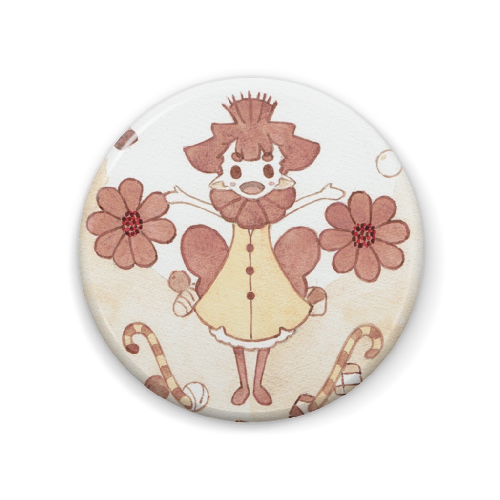 缶バッジ57mm - チョコレートコスモス01
