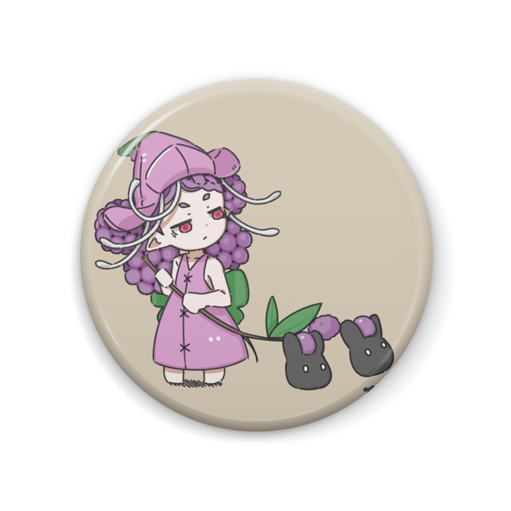 缶バッジ57mm - ムラサキシキブ01