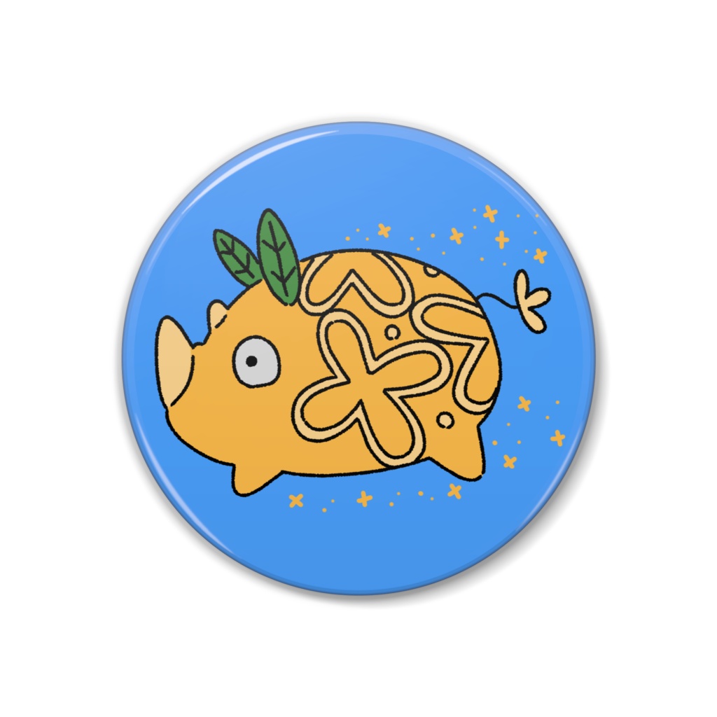 缶バッジ３８ｍｍ - キンモクセイ０１