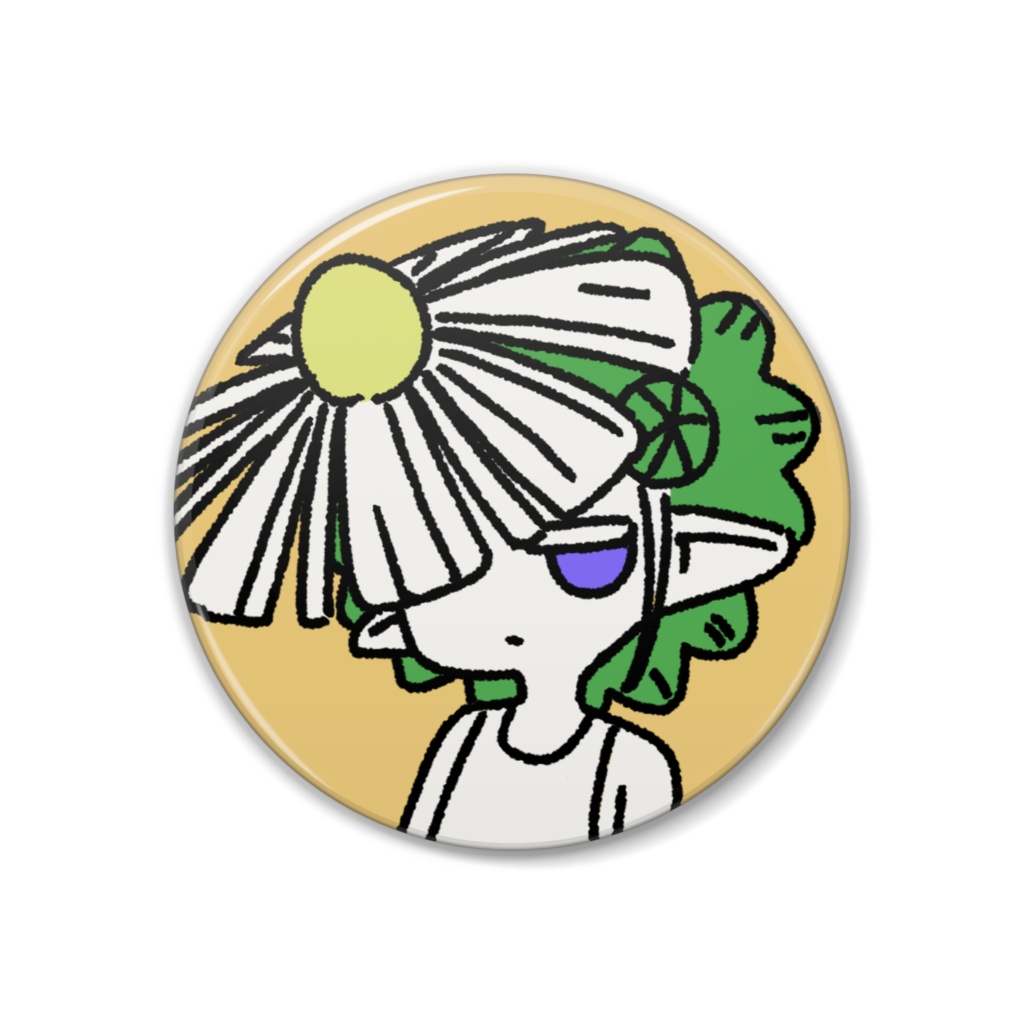 缶バッジ38mm - ヒメジョオン01