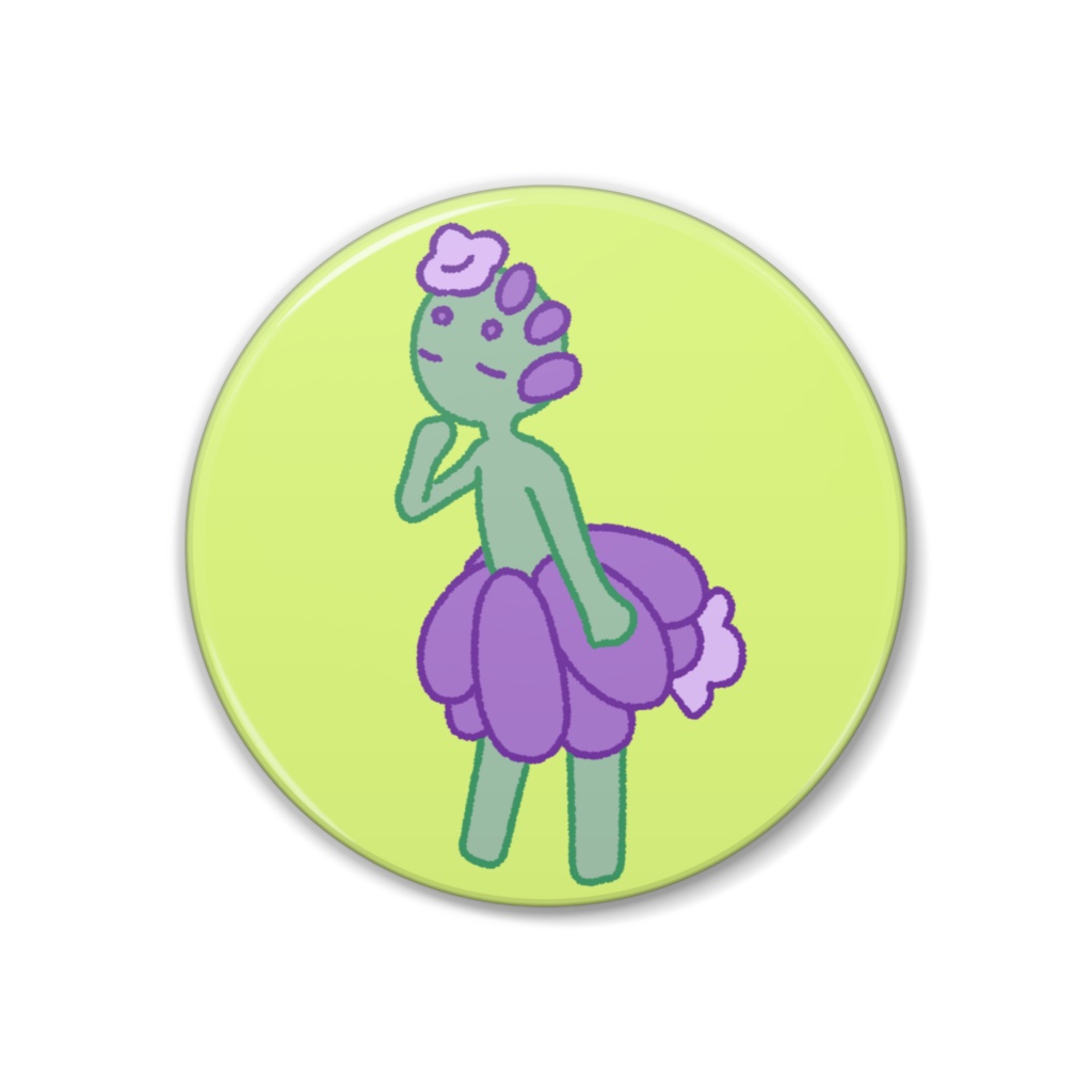 缶バッジ３８ｍｍ - ラベンダー０１