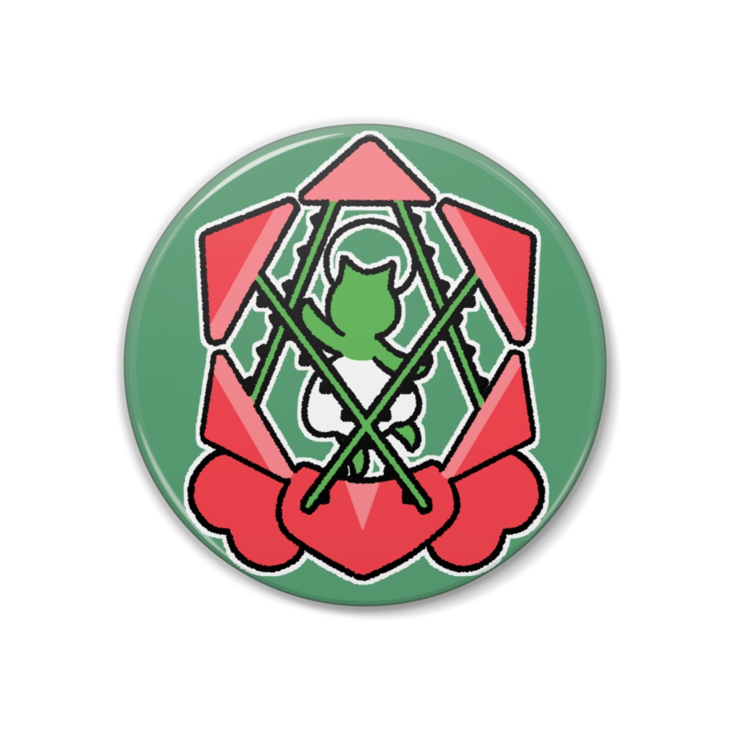 缶バッジ３８ｍｍ - ホウセンカ０１