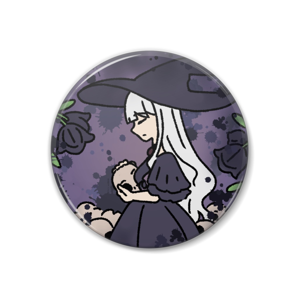 缶バッジ３８ｍｍ - クロユリ０１