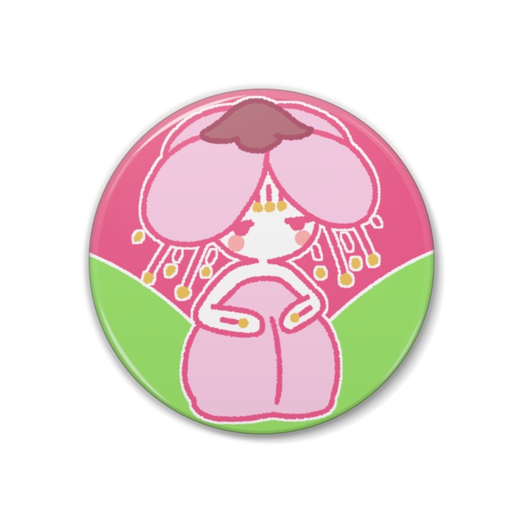 缶バッジ３８ｍｍ - モモ０１