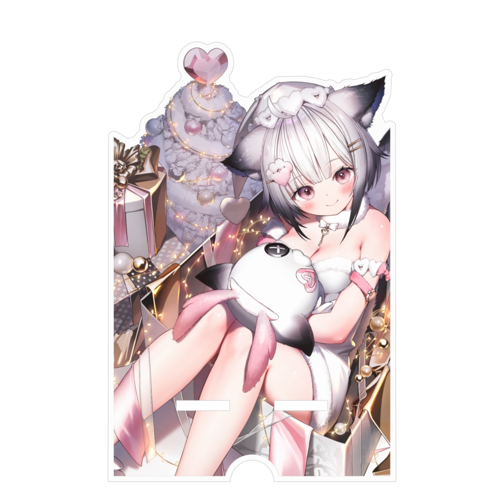 クリスマス限定ユキのアクリルスマホスタンド