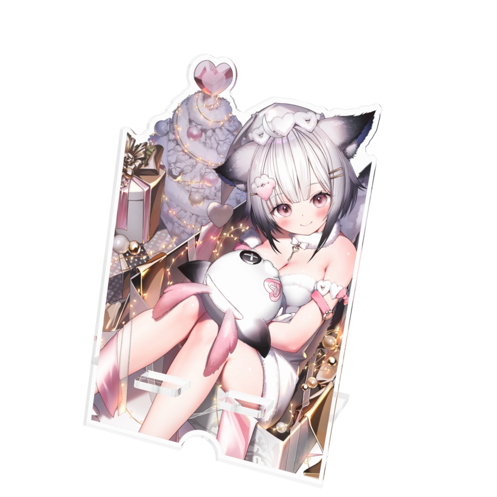 クリスマス限定ユキのアクリルスマホスタンド