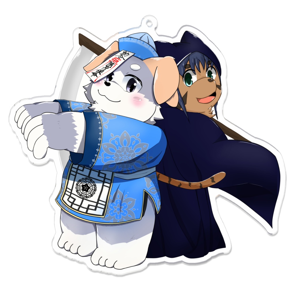 うさみんとにゃんにゃのコラボアクキー