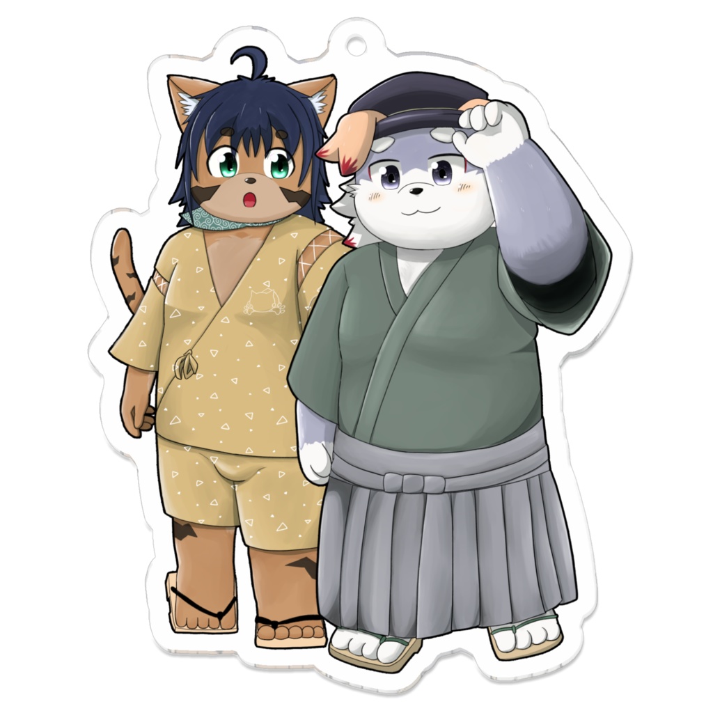 うさみんとにゃんにゃのコラボアクキー ふたつめ！