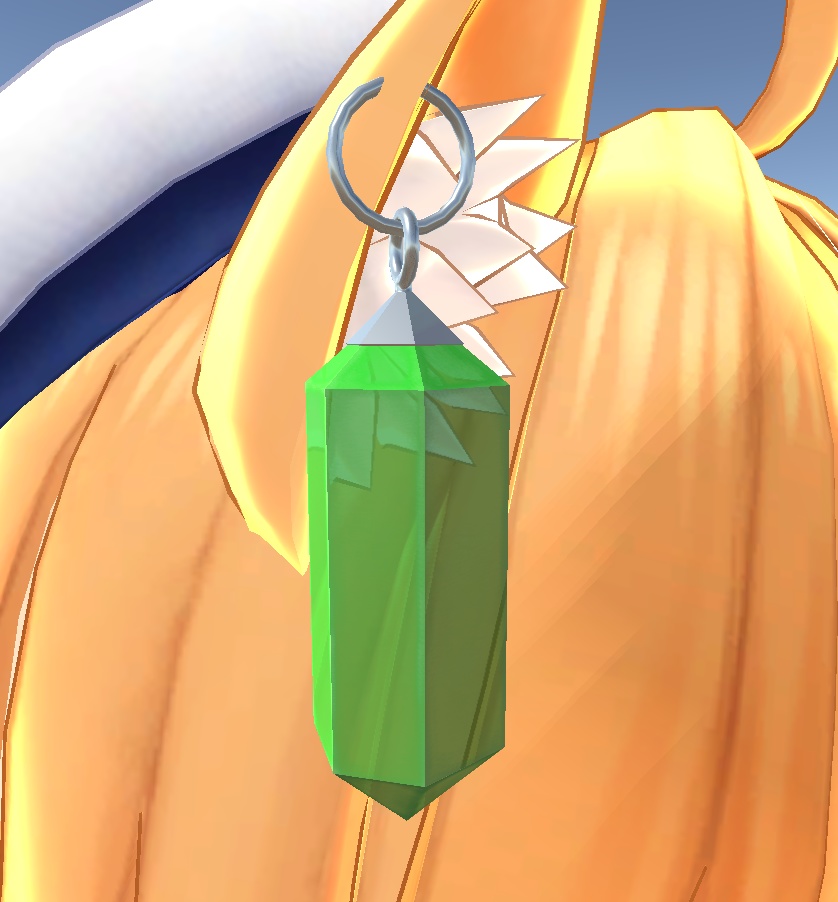 Crystal earring with custom shader