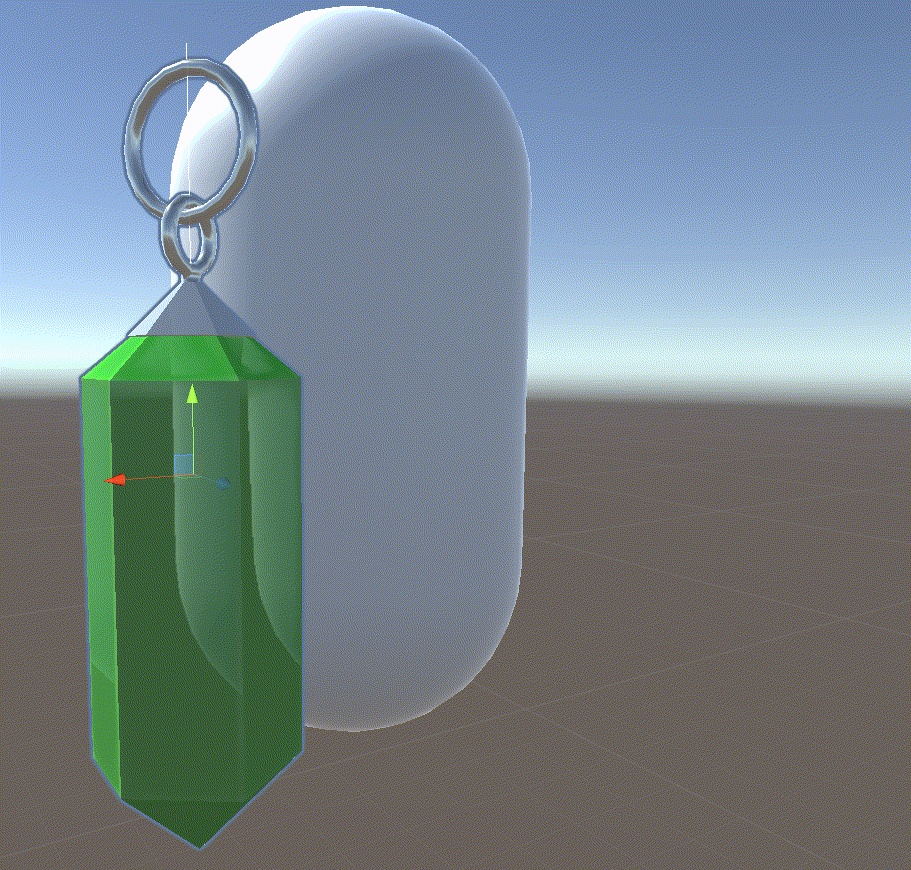 Crystal earring with custom shader