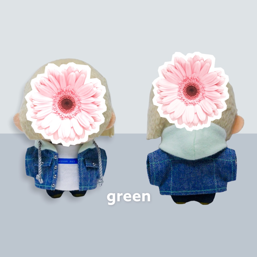 【10cmぬいサイズ】デニムジャケット&Tシャツ セット