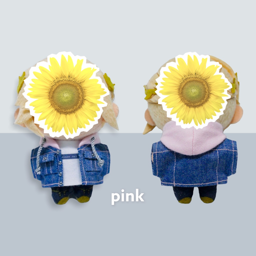 【10cmぬいサイズ】デニムジャケット&Tシャツ セット