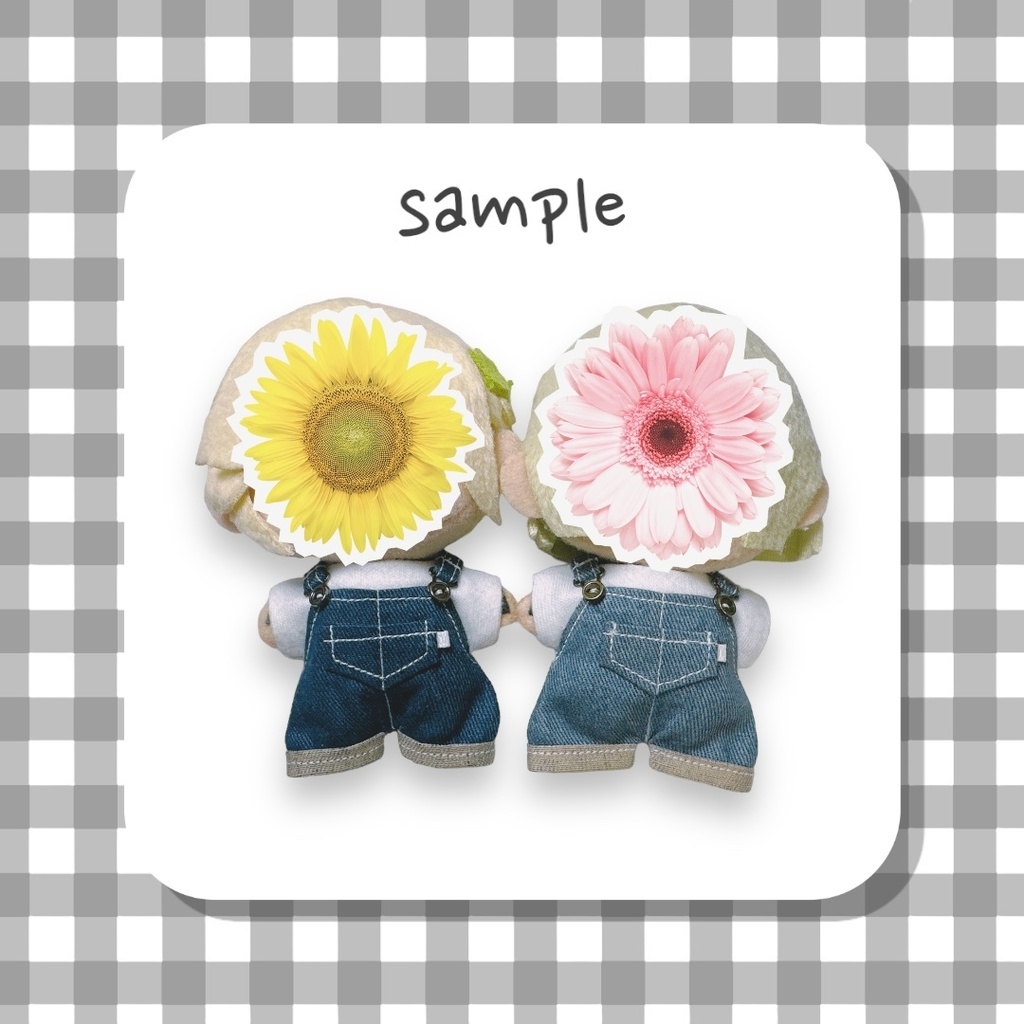 【10cmぬいサイズ】デニム&ドット サロペット