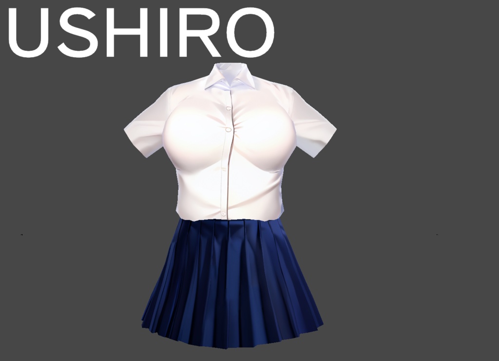 【Vroid用】制服シャツ&スカート【正式版】
