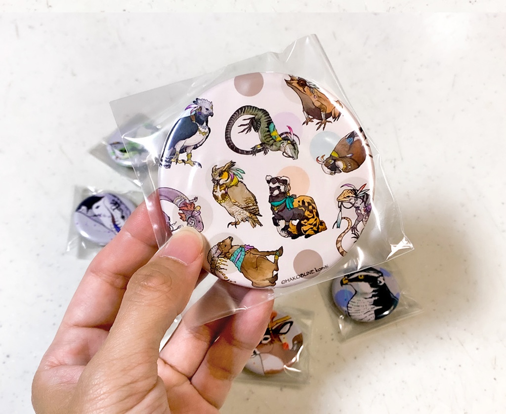 ANIMALS ミラー+缶バッジセット