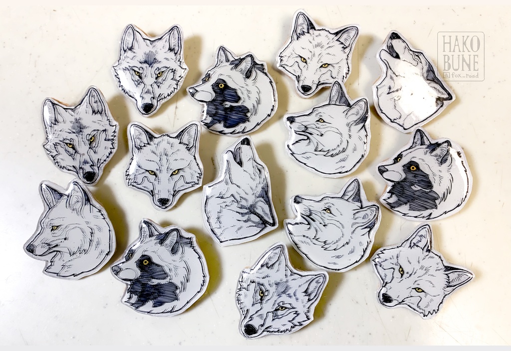 プラ板バッジ WHITE