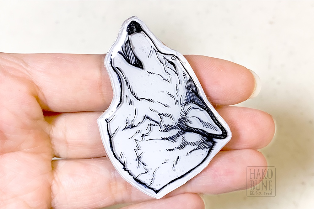 プラ板バッジ WHITE