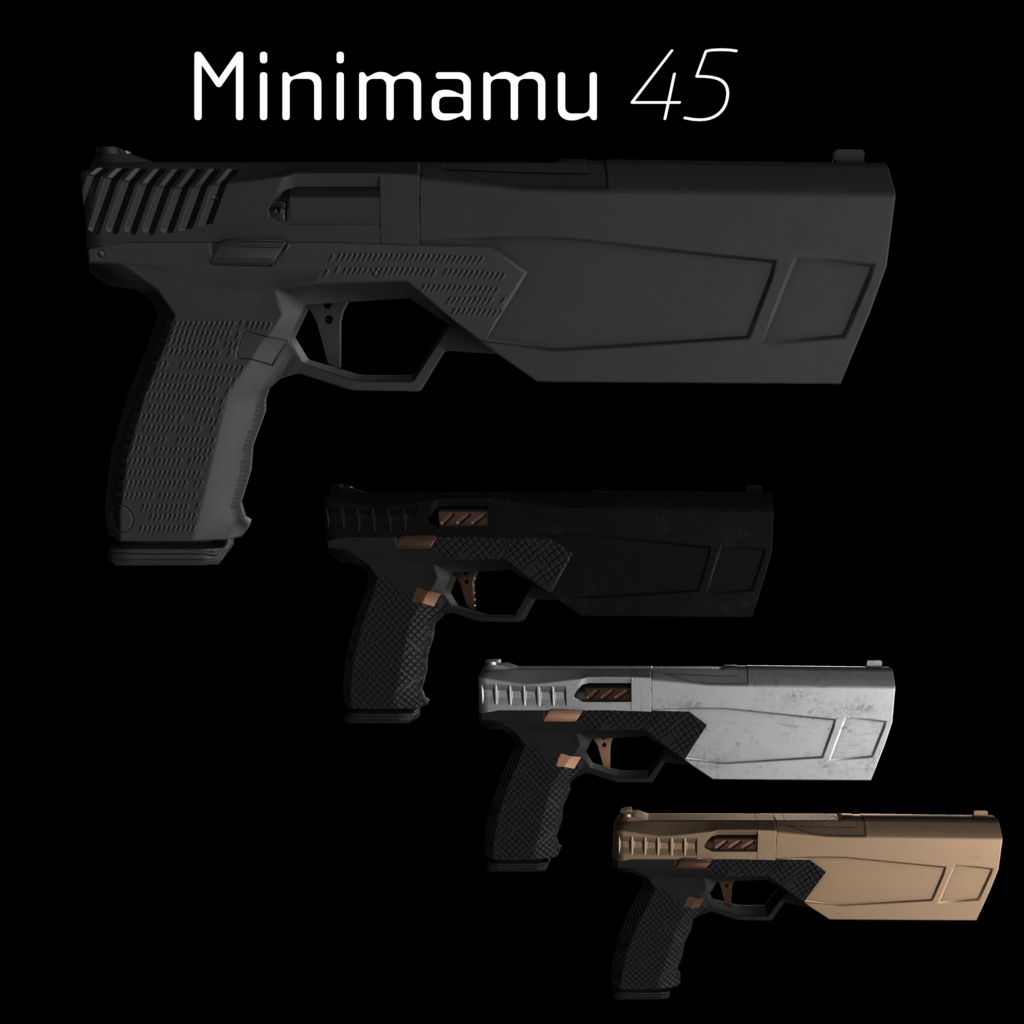Minimamu45 v1.0【ハンドガン3Dモデル】