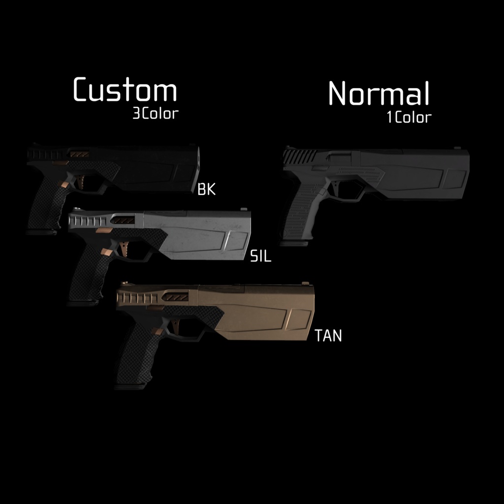 Minimamu45 v1.0【ハンドガン3Dモデル】
