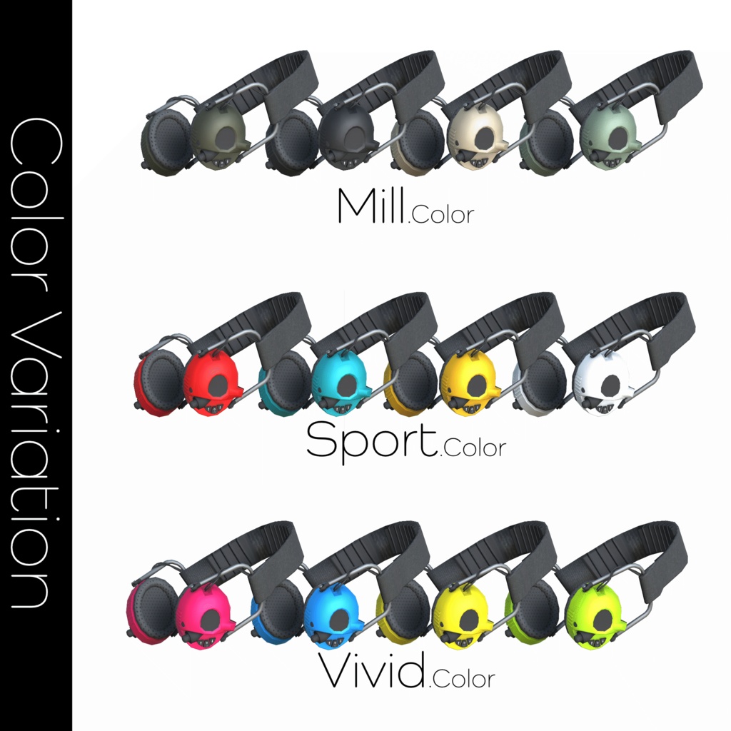 AL Tactical Headset : RearBandType【VRアバター向け】