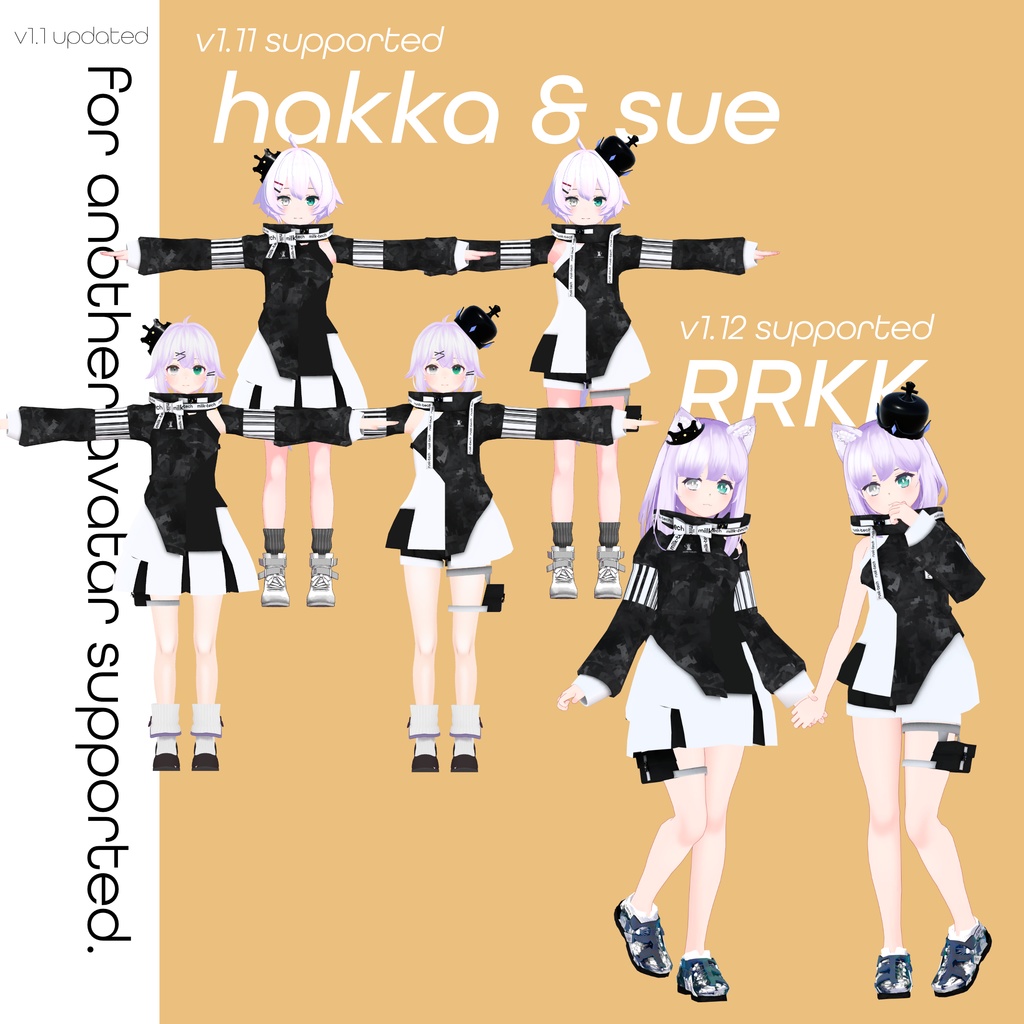 【PB未対応】milk&rusk-tech v1.12【ミルク&ラスクちゃん向け着せ替えモデル】