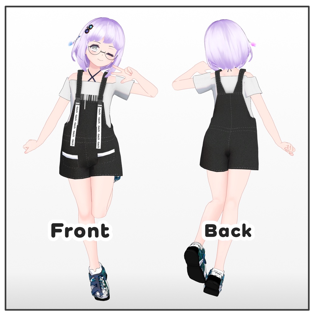 【SALE】【4アバター対応】-tech Short Overall v1.01