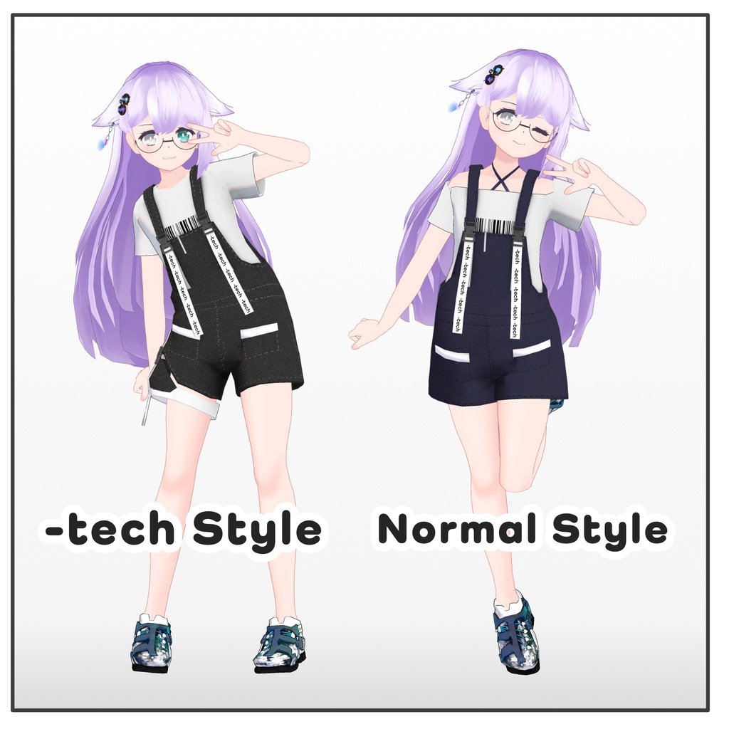 【SALE】【4アバター対応】-tech Short Overall v1.01