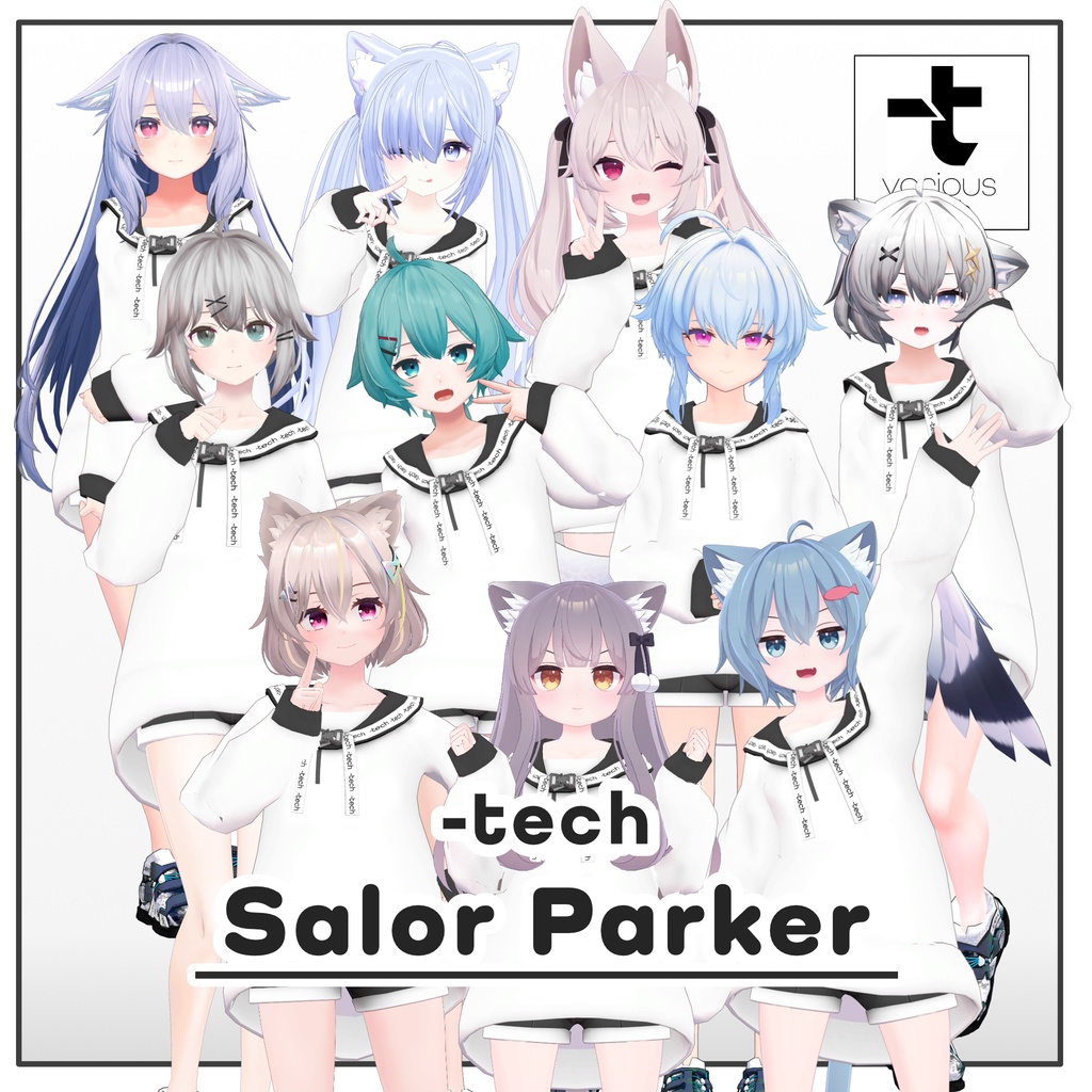 【10アバター対応】-tech SalorParker v1.01