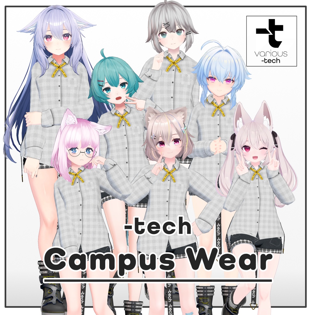 【７アバター対応】-tech CampusShirt v1.00