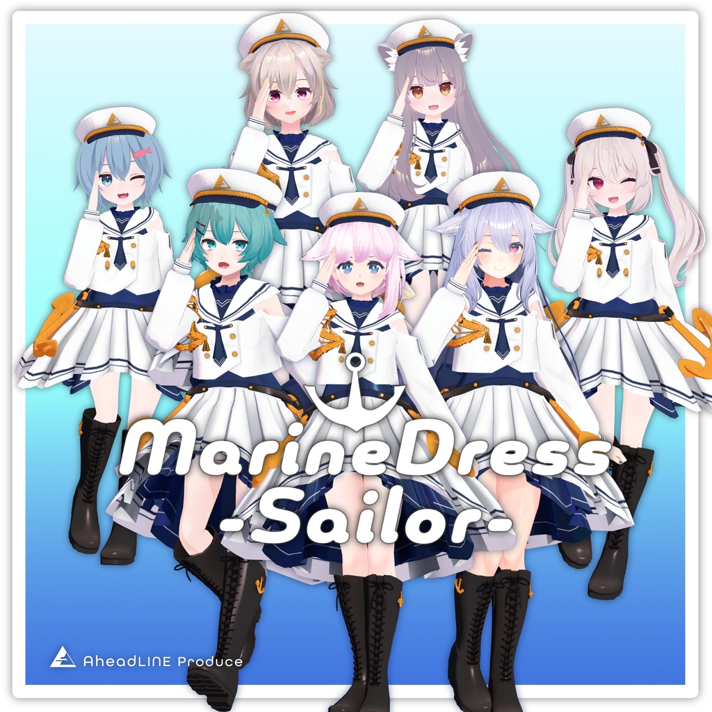 【７アバター対応】MarineDress-Sailor-