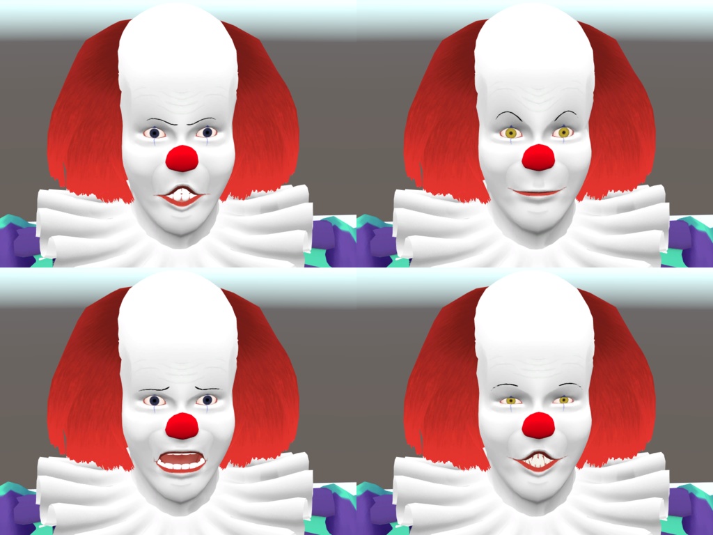 【FBX / VRM】ペニーワイズ 3Dモデル