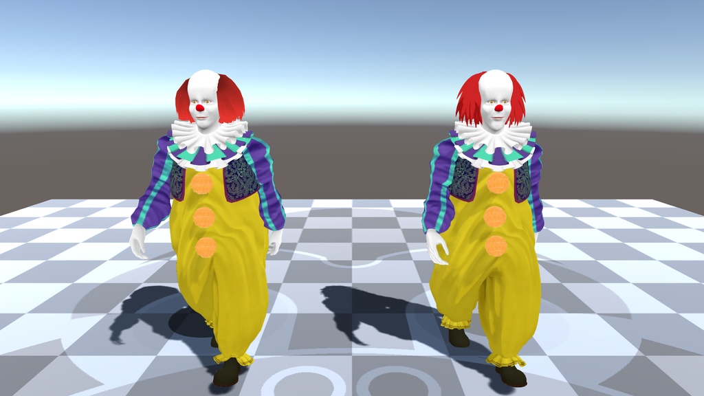 【FBX / VRM】ペニーワイズ 3Dモデル