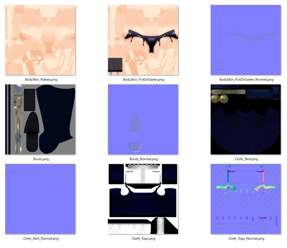 【FBX】女性修道服【着せ替え用モデルデータ】