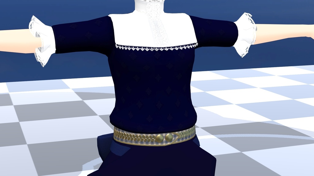 【FBX】女性修道服【着せ替え用モデルデータ】