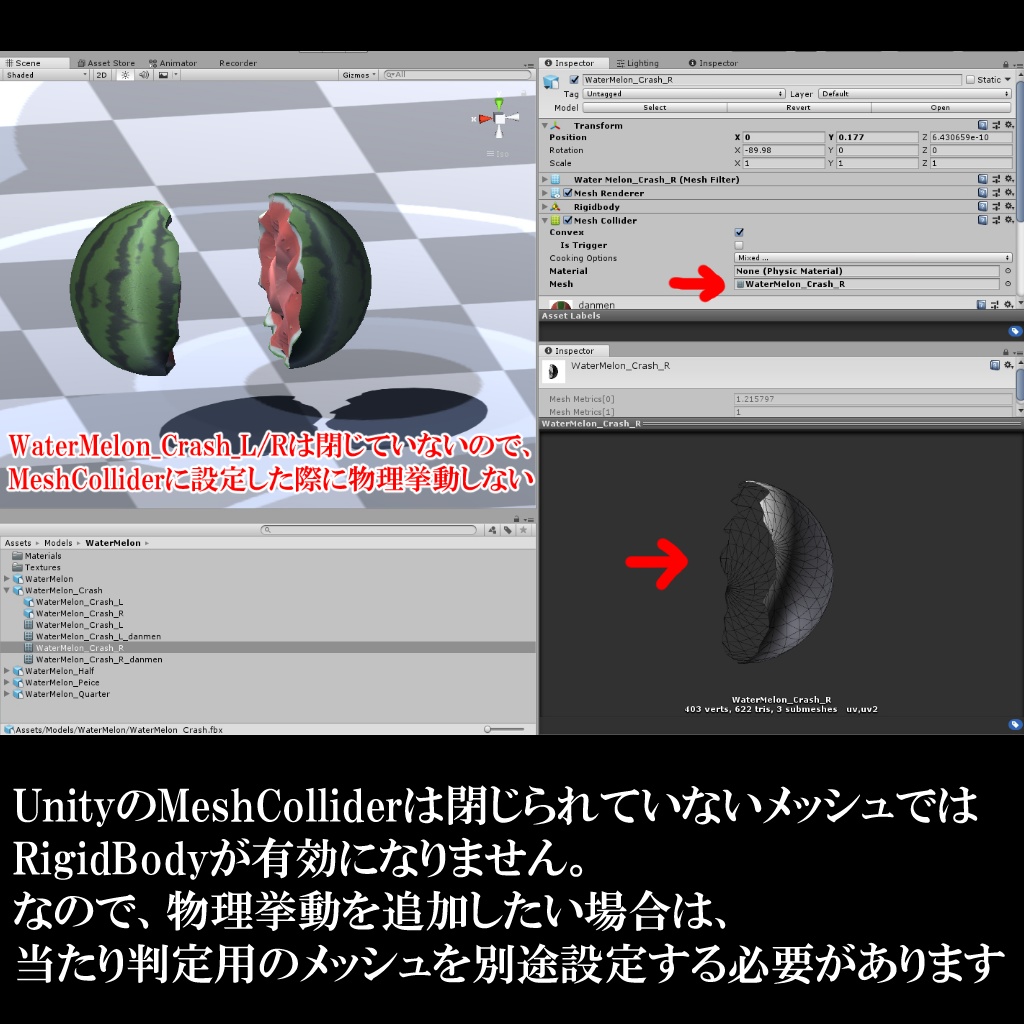 【FBX】スイカ【スイカ割り・スイカ食べセット有り】