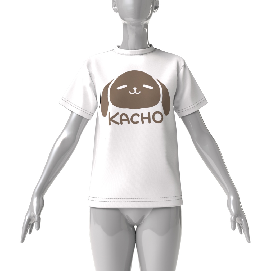 かちょー ビッグシルエットTシャツ(白)