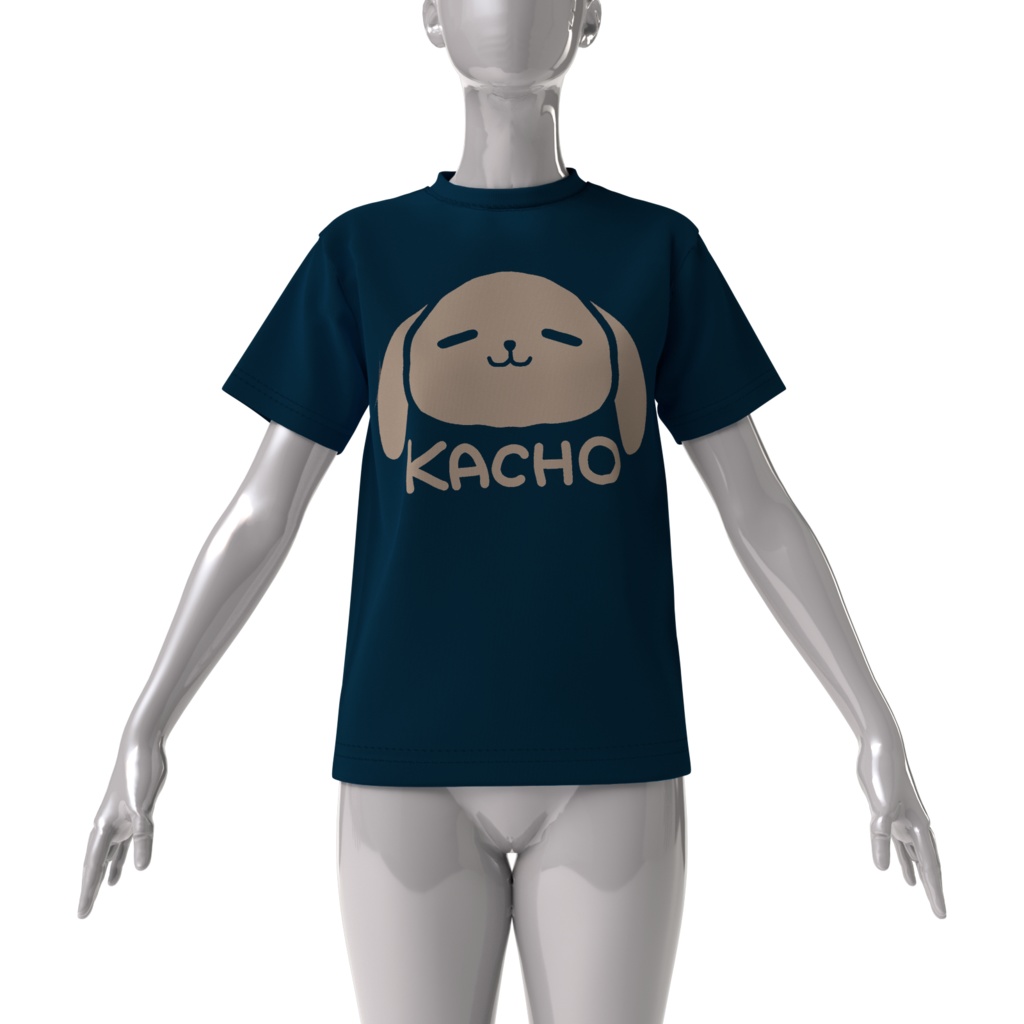 かちょー ビッグシルエットTシャツ(紺)