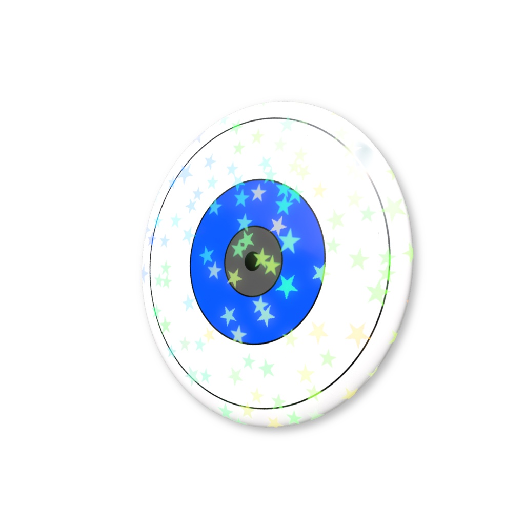 目玉 ホログラム缶バッジ