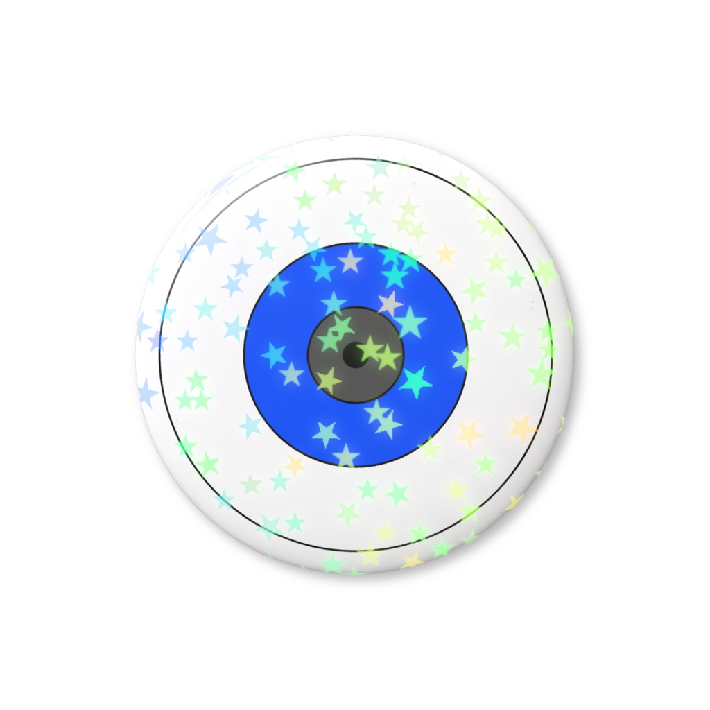 目玉 ホログラム缶バッジ