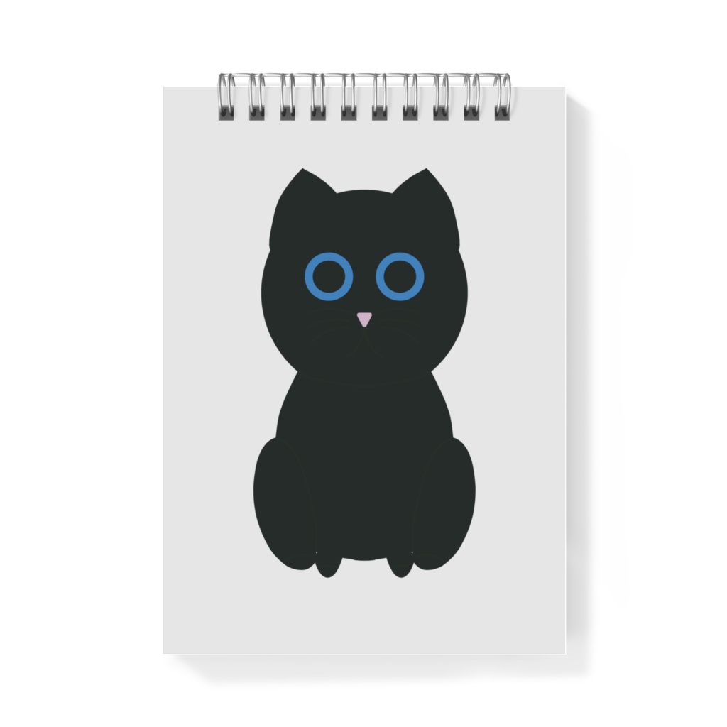 黒猫 メモ帳 - A6 -