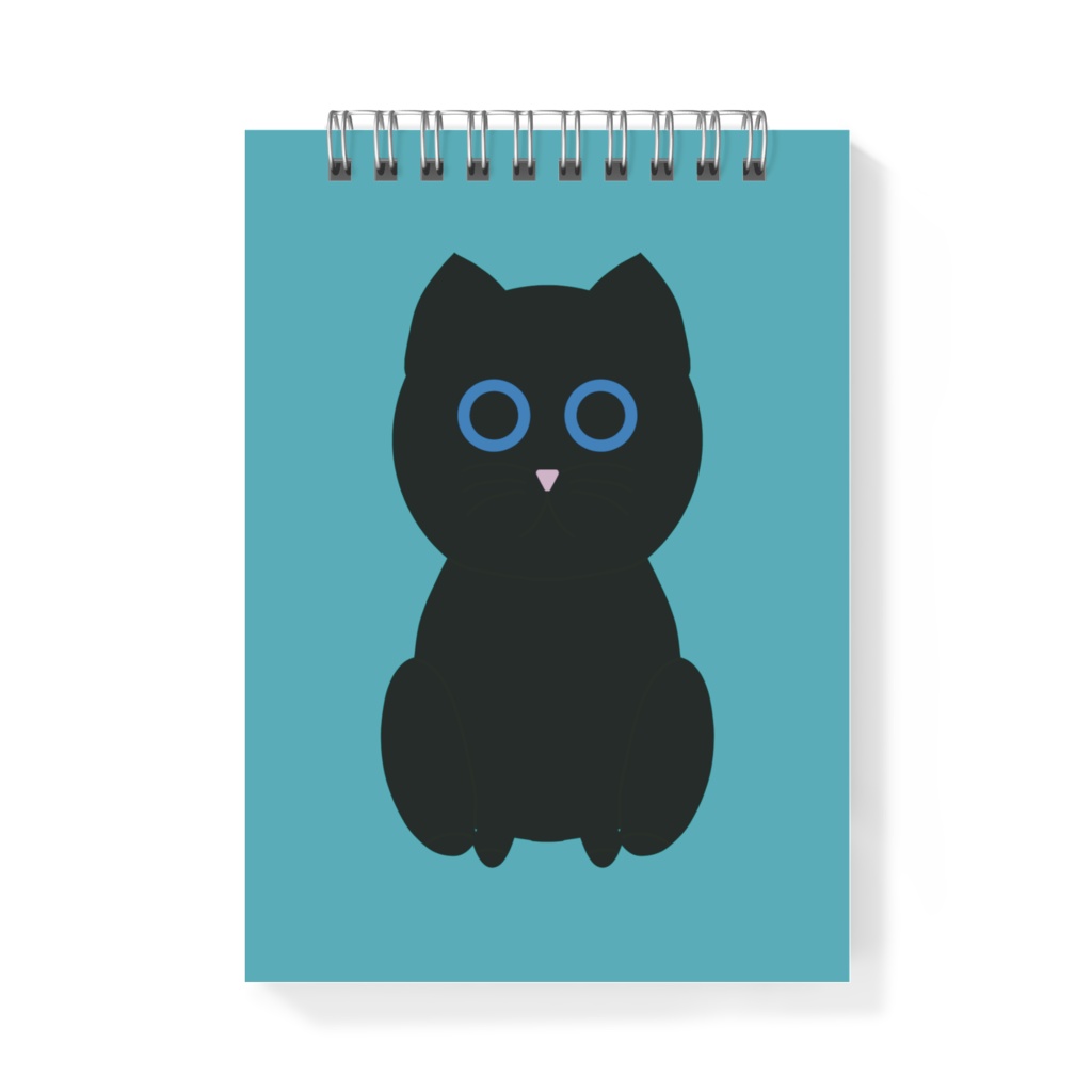 黒猫 メモ帳 - A6 -