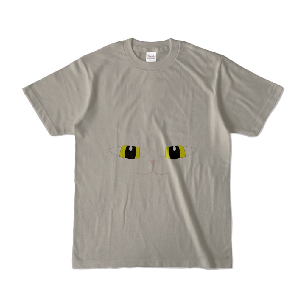 猫の顔面 カラーTシャツ