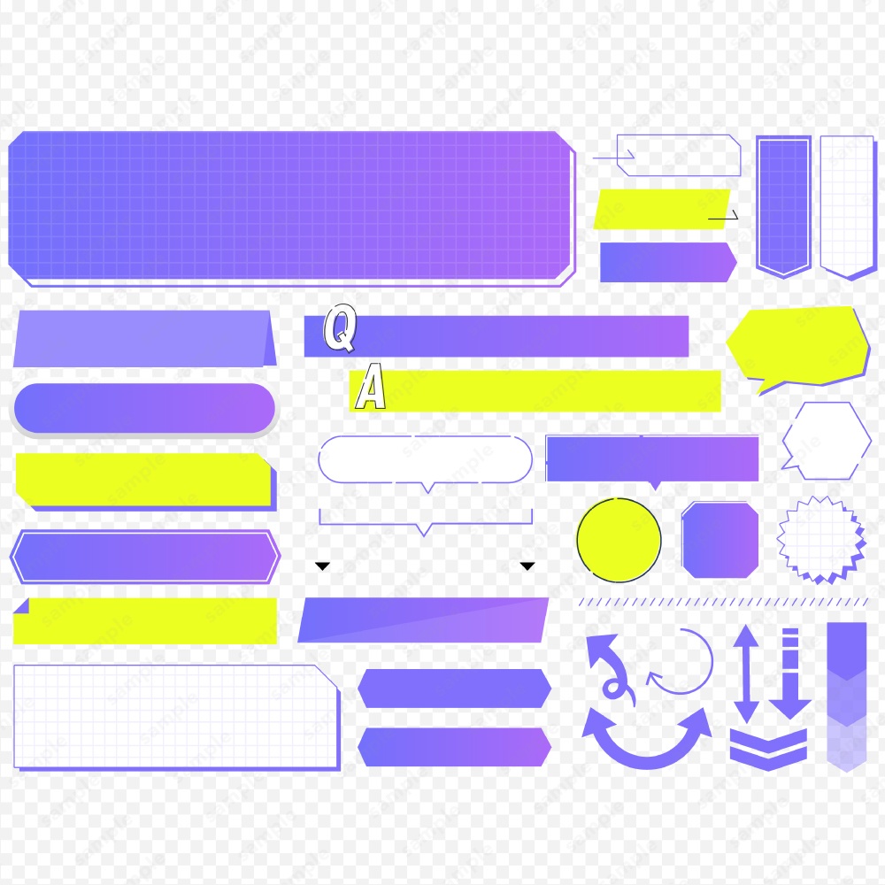 グラデーション デザインあしらいフレームセット パープル