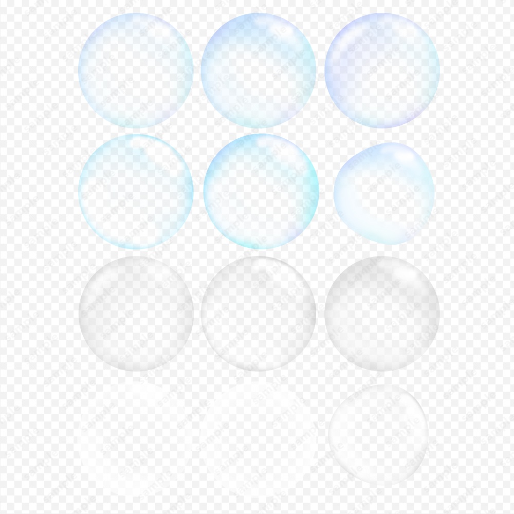 【透過PNG】泡のイラスト 透明 バブル シャボン玉 24種類
