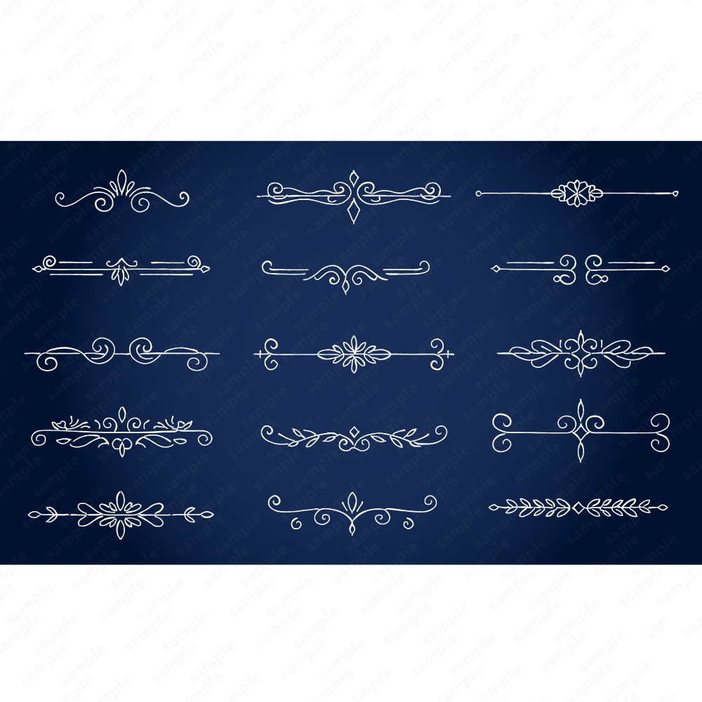 アンティーク調のフレームラインアート160パターン / 4色セット