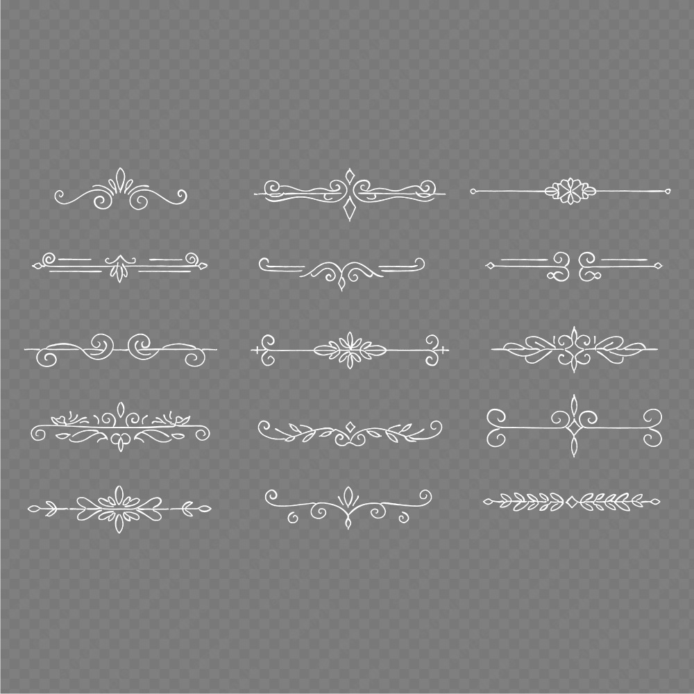 アンティーク調のフレームラインアート160パターン / 4色セット