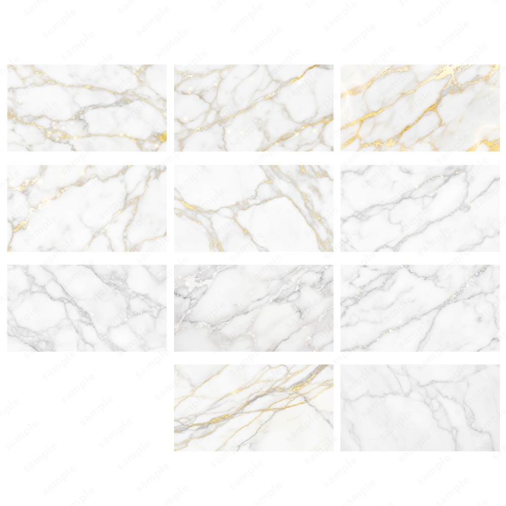 【背景素材】ホワイトのキラキラおしゃれな大理石のテクスチャ50枚セット